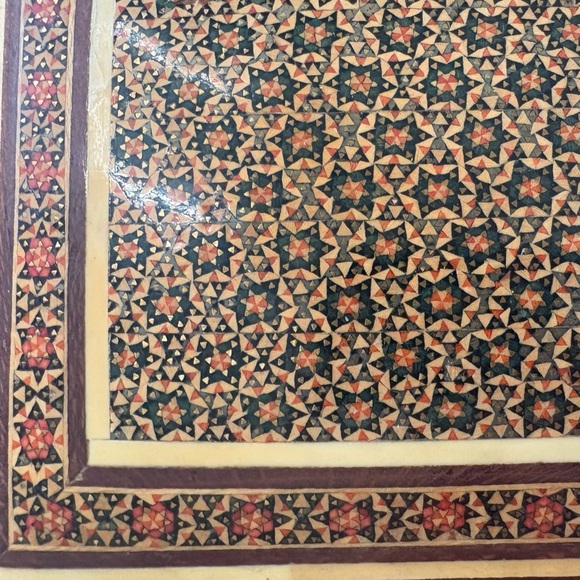 Mid Century Persian Khatamkari Bone Wood Inlay Box - Picture 2 of 7